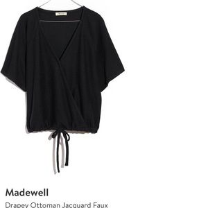 Madewell Black Jacquard Top